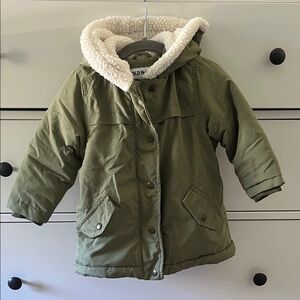 Old Navy Kids Olive Puffer Jacket with Hood